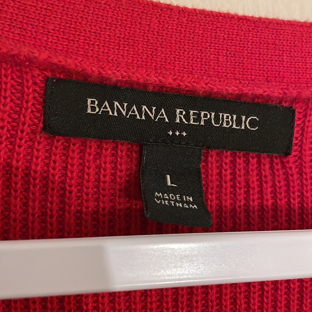 Large Banana Republic Red Wrap Sweater - Picture 5 of 6